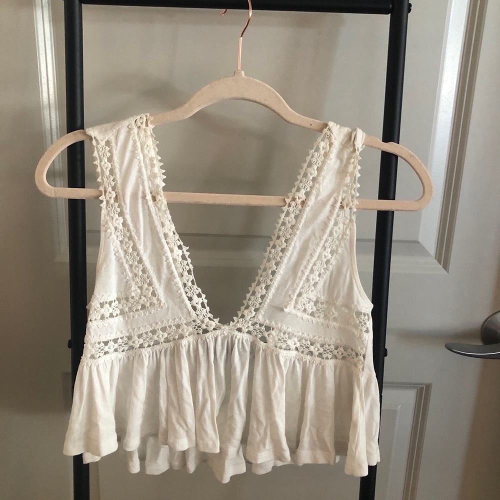 Urban Outfitters Cropped Blouse (Kimchi Blue)